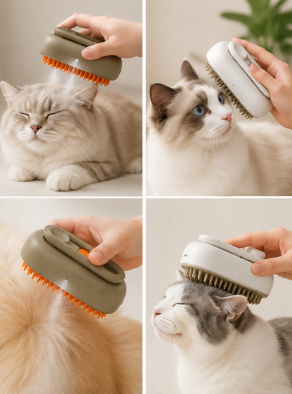 Pet Hair Removal Spray Massage Grooming Brush